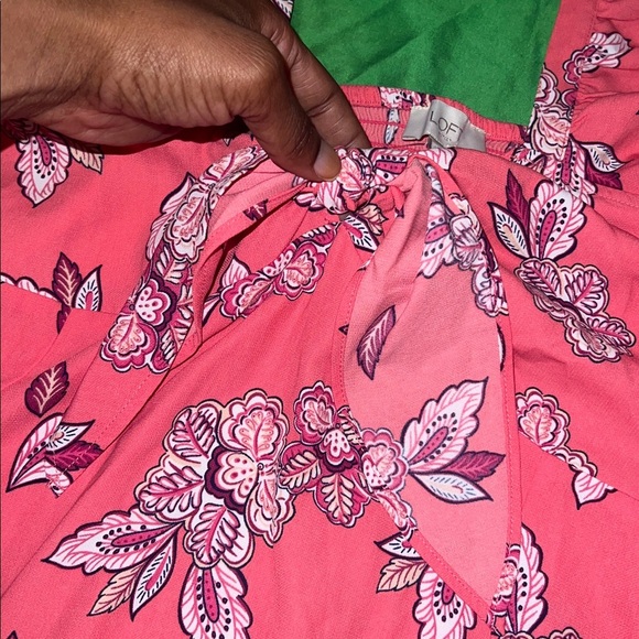 NWT LOFT Pink Floral Blouse size 10 - Picture 5 of 8